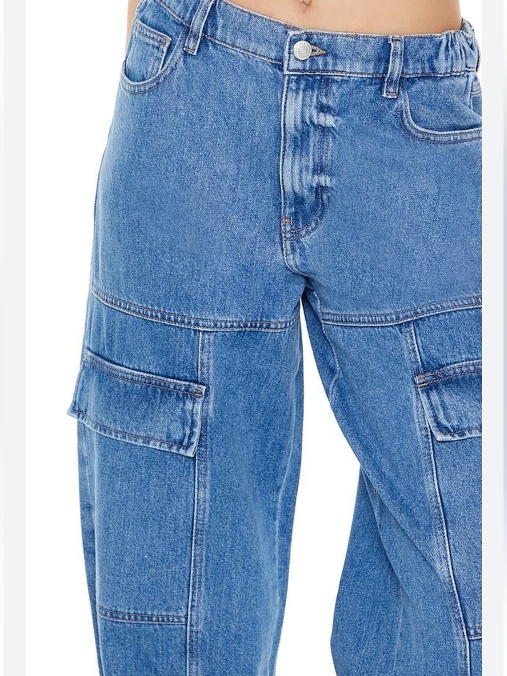 Forever 21 Wide Leg Cargo Jeans Size 27